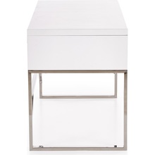Stylowe Biurko nowoczesne z szufladami B32 biały/chrom Halmar