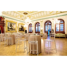 Krzesło barowe glamour CHIAVARI BAR 65 lśniące białe Siesta do kuchni, restauracji i baru.
