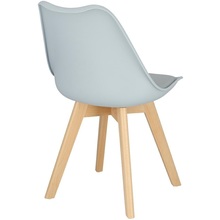 Stylowe Krzesło skandynawskie z poduszką Norden Cross jasno szary/buk D2.Design do kuchni, salonu i restauracji.