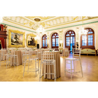 Krzesło barowe przezroczyste glamour CHIAVARI BAR 65 Siesta do kuchni, restauracji i baru.