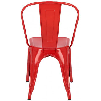 Designerskie Krzesło metalowe Paris czerwone D2.Design do kuchni i jadalni.