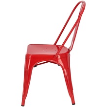 Designerskie Krzesło metalowe Paris czerwone D2.Design do kuchni i jadalni.