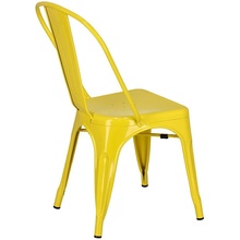 Designerskie Krzesło metalowe industrialne Paris żółte D2.Design do kuchni, kawiarni i restauracji.