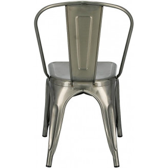 Designerskie Krzesło metalowe Paris metaliczne D2.Design do kuchni i jadalni.
