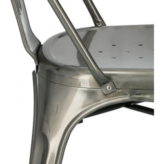 Designerskie Krzesło metalowe Paris metaliczne D2.Design do kuchni i jadalni.