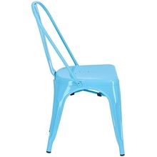Designerskie Krzesło metalowe industrialne Paris niebieskie D2.Design do kuchni, kawiarni i restauracji.