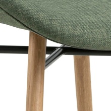 Stylowe Krzesło tapicerowane skandynawskie Batilda Zielone Actona do kuchni, salonu i restauracji.