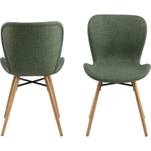 Stylowe Krzesło tapicerowane skandynawskie Batilda Zielone Actona do kuchni, salonu i restauracji.
