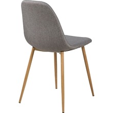 Stylowe Krzesło tapicerowane skandynawskie Wilma szary/dąb Actona do kuchni, salonu i restauracji.