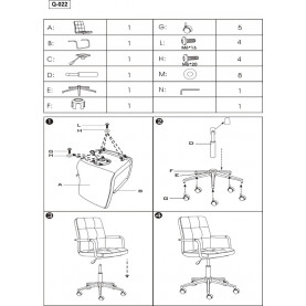 Fotel młodzieżowy do biurka Q-022 różowy Signal do biurka. 2