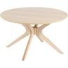 Skandynawski Okrągły stolik kawowy drewniany Duncan 80 dąb bielony Actona do salonu.