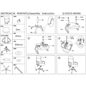 Fotel biurowy z siatki Q-025 szary/czarny Signal do biurka. 2