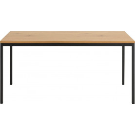 Stylowy Stół industrialny Seaford 160x80 dąb/czarny Actona do kuchni, jadalni i salonu. 2