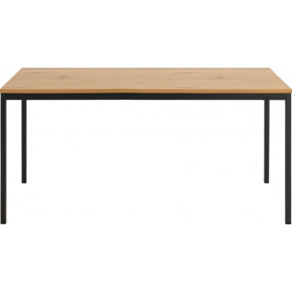 Stylowy Stół industrialny Seaford 160x80 dąb/czarny Actona do kuchni, jadalni i salonu.