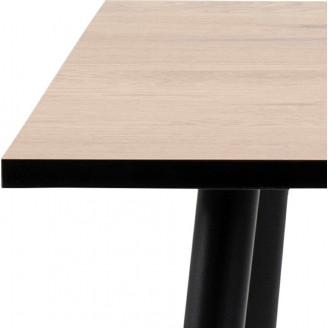 Stylowy Stół industrialny kwadratowy Wilma 80x80 dąb dziki/czarny Actona do kuchni, jadalni i salonu.