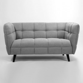 Stylowa Pikowana sofa welurowa Castello Velvet 145 szara Signal do salonu, poczekalni i kawiarni. 2