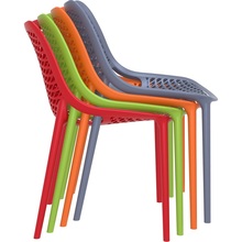 Nowoczesne Krzesło ażurowe z tworzywa AIR szarobrązowe Siesta do kuchni, jadalni i salonu.