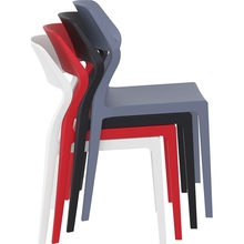 Stylowe Krzesło z tworzywa SNOW szarobrązowe Siesta do stołu.