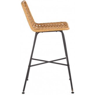 Hoker rattanowy z oparciem H-97 70 Naturalny Halmar do kuchni, restauracji i baru.