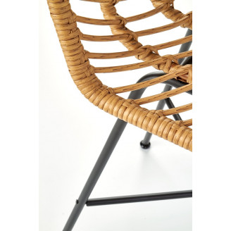 Hoker rattanowy z oparciem H-97 70 Naturalny Halmar do kuchni, restauracji i baru.