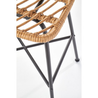 Hoker rattanowy z oparciem H-97 70 Naturalny Halmar do kuchni, restauracji i baru.