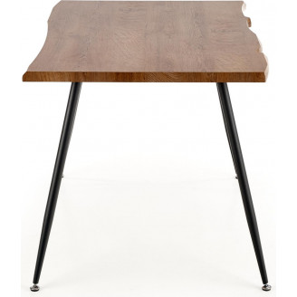 Stół industrialny Larson 120x80 dąb naturalny Halmar do kuchni, jadalni i salonu.