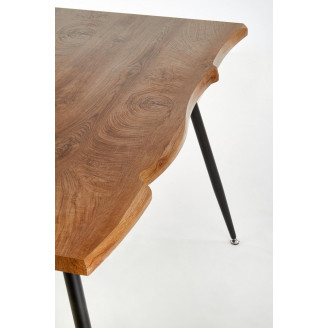 Stół industrialny Larson 120x80 dąb naturalny Halmar do kuchni, jadalni i salonu.