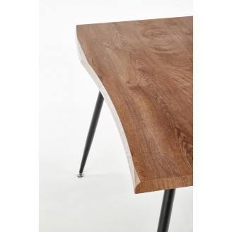 Stół industrialny Larson 120x80 dąb naturalny Halmar do kuchni, jadalni i salonu.