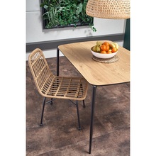 Skandynawskie Krzesło rattanowe boho K401 naturalne Halmar do kuchni, salonu i restauracji.