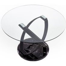 Stół szklany okrągły Optico 122 przeźroczysty Halmar do kuchni, jadalni i salonu.