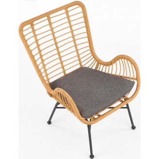 Fotel rattanowy boho Ikaro naturalny Halmar