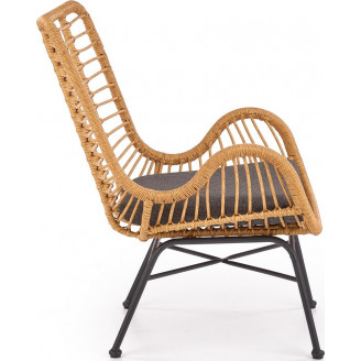 Fotel rattanowy boho Ikaro naturalny Halmar