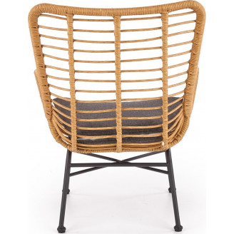 Fotel rattanowy boho Ikaro naturalny Halmar