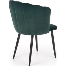 Stylowe Krzesło welurowe "muszla" K386 ciemno zielone Halmar do stołu w jadalni.