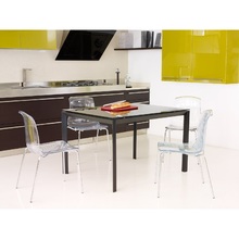 Stylowe Krzesło nowoczesne ALLEGRA lśniące białe Siesta do salonu, kuchni i restuaracji.
