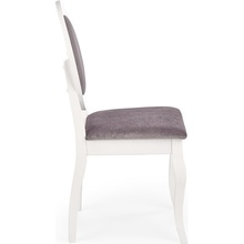 Krzesło drewniane tapicerowane Barock popiel/białyHalmar do salonu, kuchni i jadalni.