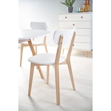 Stylowe Krzesło drewniane skandynawskie Buggi białe Halmar do kuchni, salonu i restauracji.