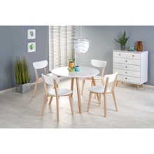 Stylowe Krzesło drewniane skandynawskie Buggi białe Halmar do kuchni, salonu i restauracji.