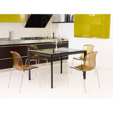 Stylowe Krzesło przezroczyste nowoczesne ALLEGRA Siesta do salonu, kuchni i restuaracji.