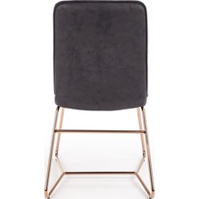 Stylowe Krzesło tapicerowane glamour K390 kremowy/różowy złoty Halmar do stołu w jadalni.