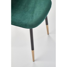 Stylowe Krzesło welurowe glamour K379 ciemno zielone Halmar do stołu w jadalni.