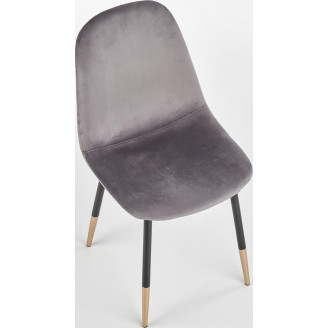 Stylowe Krzesło welurowe glamour K379 popiel Halmar do stołu w jadalni.