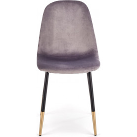 Stylowe Krzesło welurowe glamour K379 popiel Halmar do stołu w jadalni. 2