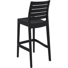 Krzesło barowe plastikowe ARES BAR 75 czarne Siesta do kuchni, restauracji i baru.