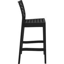 Krzesło barowe plastikowe ARES BAR 75 czarne Siesta do kuchni, restauracji i baru.