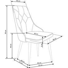 Krzesło welurowe pikowane K365 Halmar - Stylowy design | Sklep meblowy