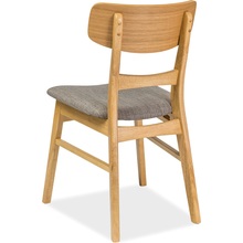 Skandynawskie Krzesło drewniane tapicerowane CD-61 szary/dąb Signal do kuchni, salonu i restauracji.