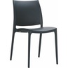 Stylowe Krzesło plastikowe MAYA czarne Siesta do stołu.