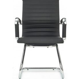 Fotel gabinetowy z ekoskóry PRESTIGE SKID czarny Halmar do biurka. 2