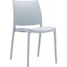 Stylowe Krzesło plastikowe MAYA srebrnoszare Siesta do stołu.